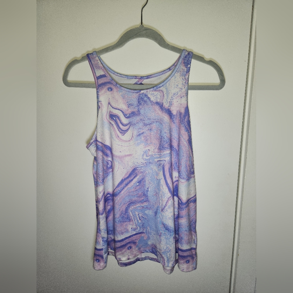 More Than Magic Purple Marble Tank Top XL(Girls)
